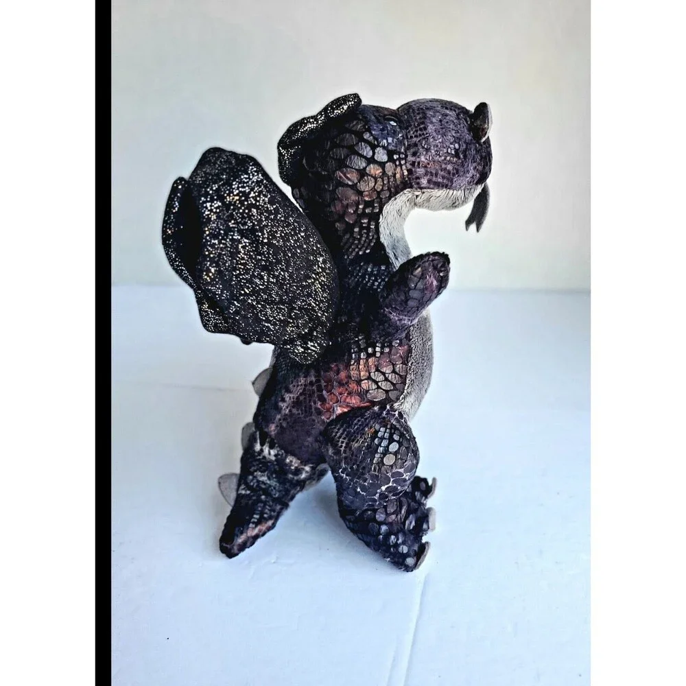 Gund Sparx Black Plush Dragon NWT 9.5 inch Fantasy Mythical Stuffed Creatures